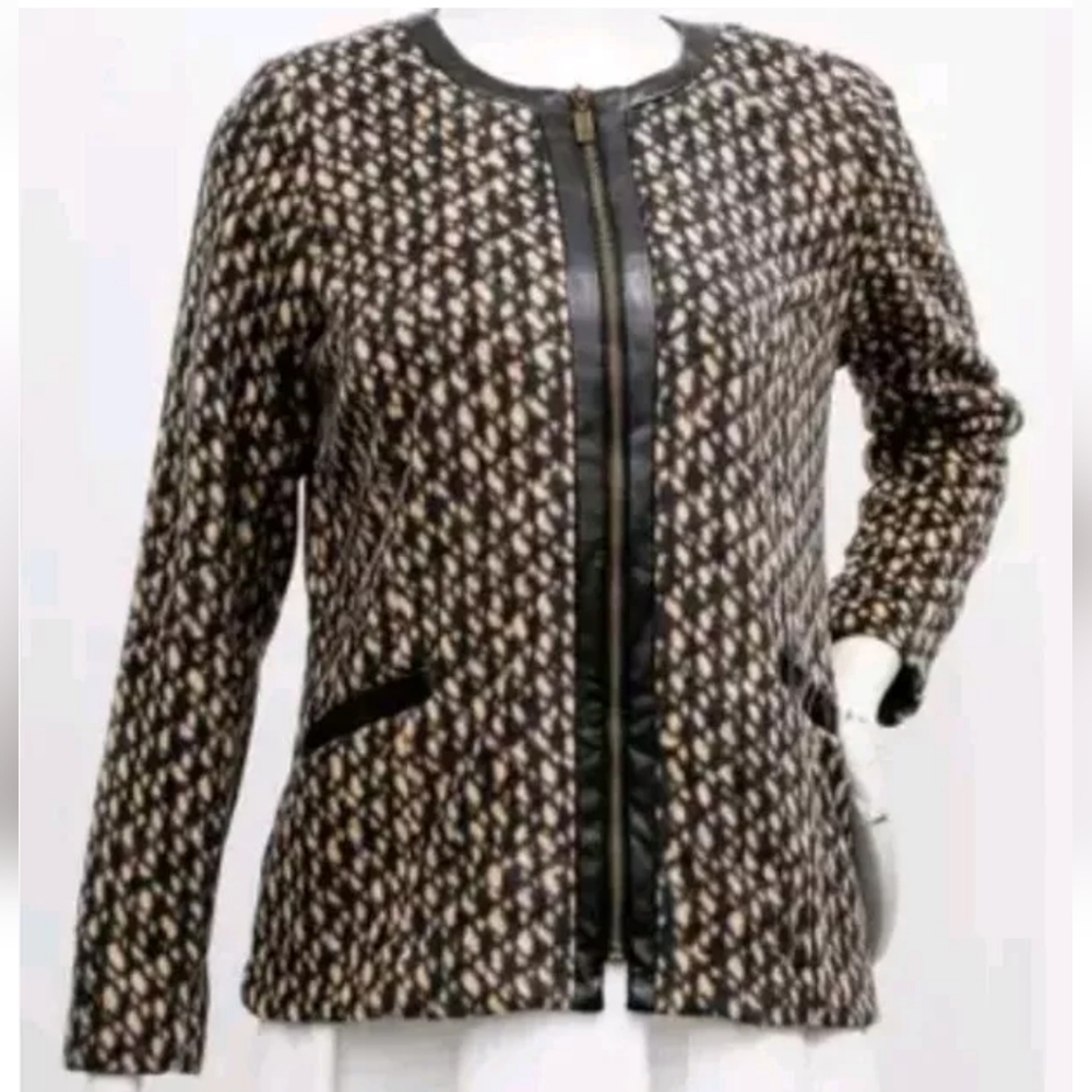 Vtg Bob Mackie Wearable Art Fleece Zip Jacket Woman Plus 2X Leopard Nwt Flawed